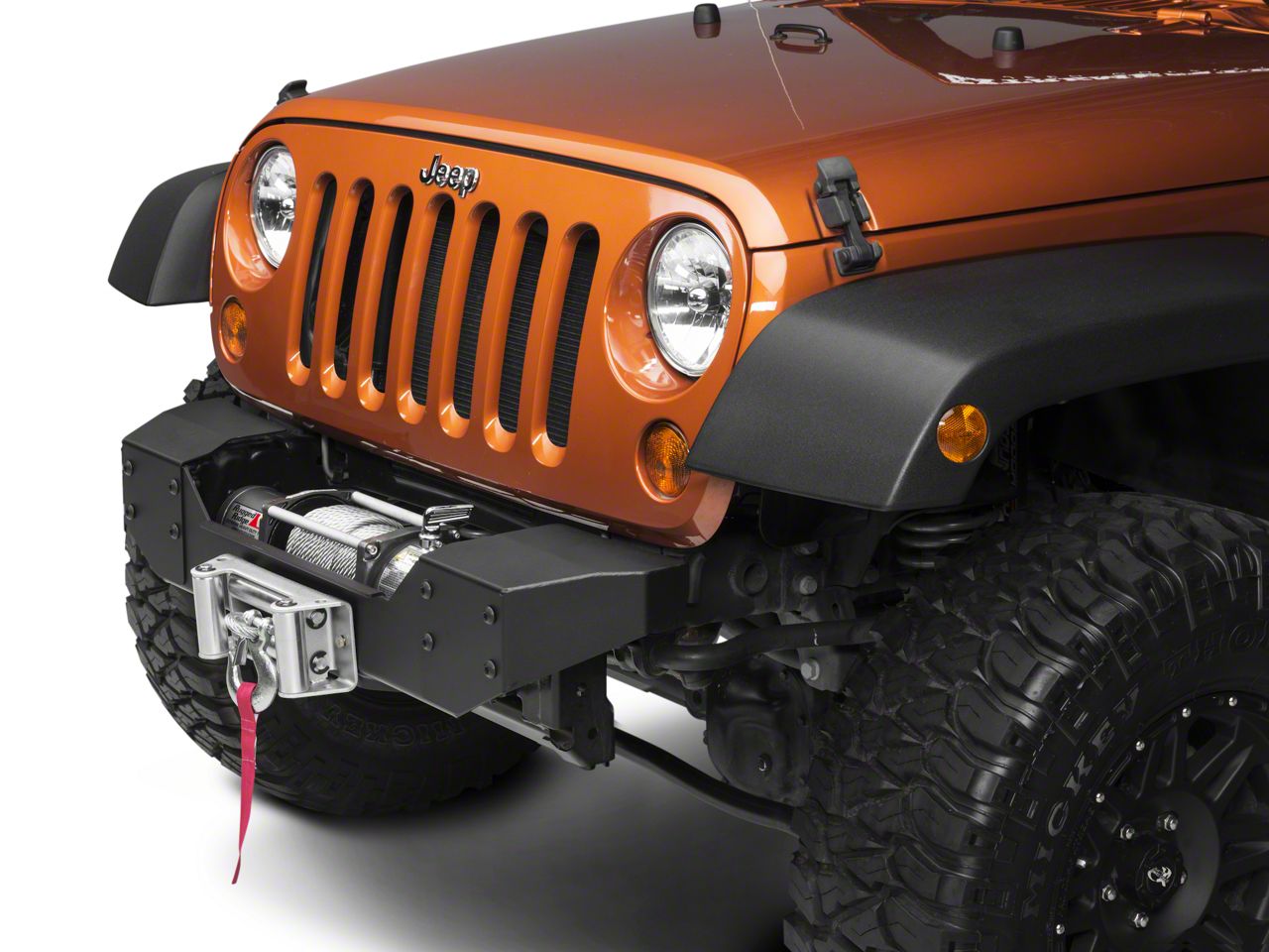 X-Stubby Front Bumper+Built in Winch Plate+Cover Fit 07-17 Jeep JK Wrangle